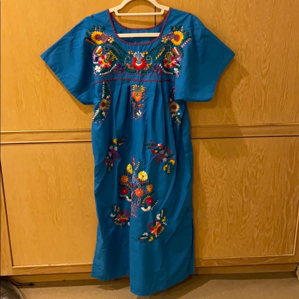 Vintage embroidered boho dress